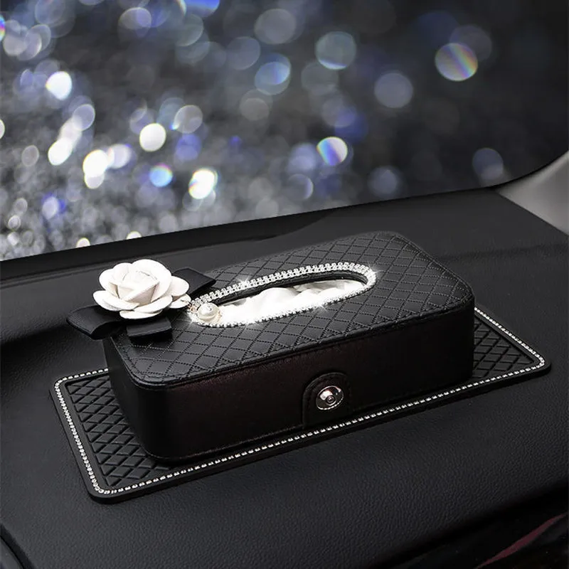 Camellia стул задний автомобиль коробка ткани автомобиля бумажная коробка бумага для сидения полотенце курить автомобиль лоток для салфеток интерьер женский