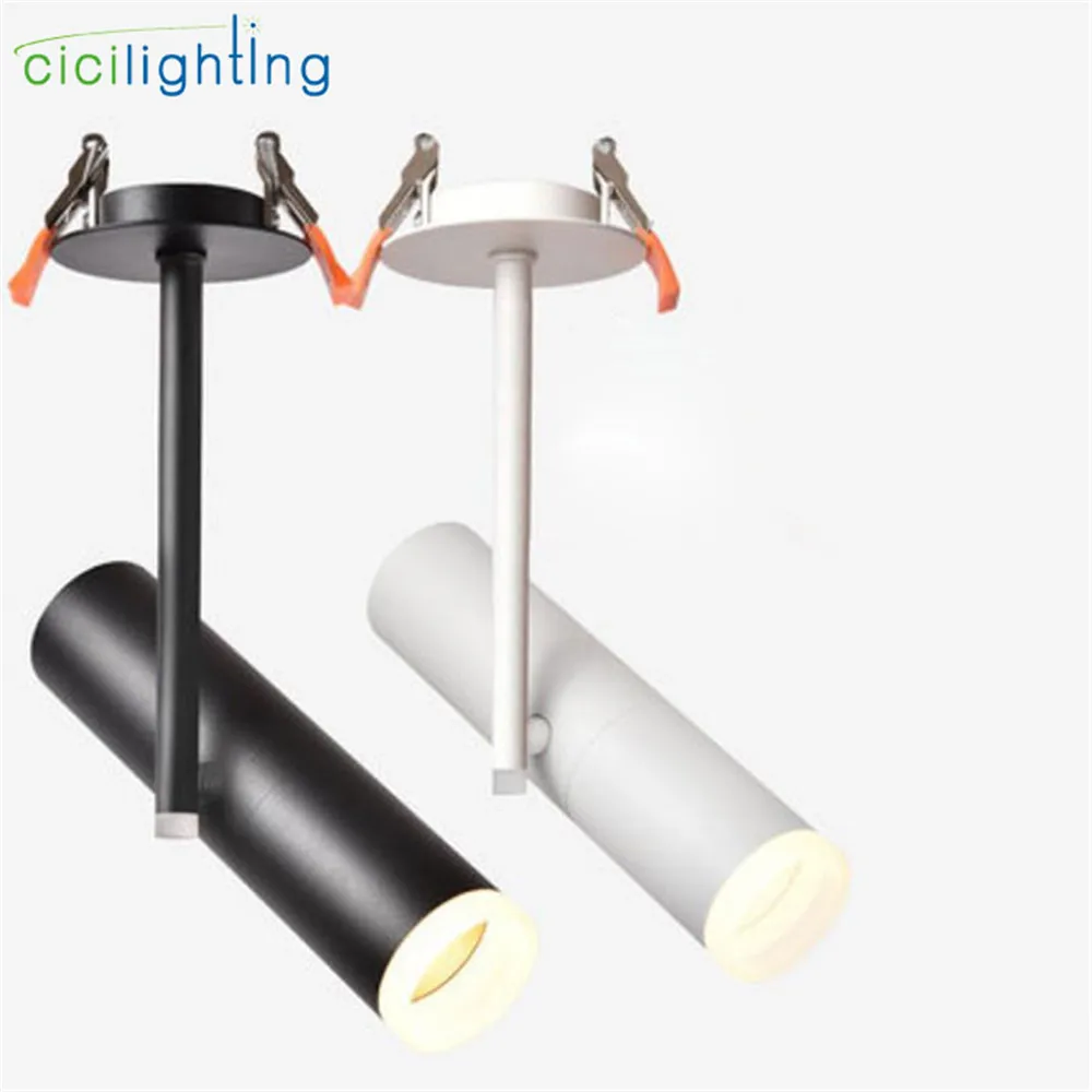 Luzes de Teto Resessed para Shopping Loja de Roupas Modern Led Downlights 2018 New Black White Led Bar Mostrar Holofotes