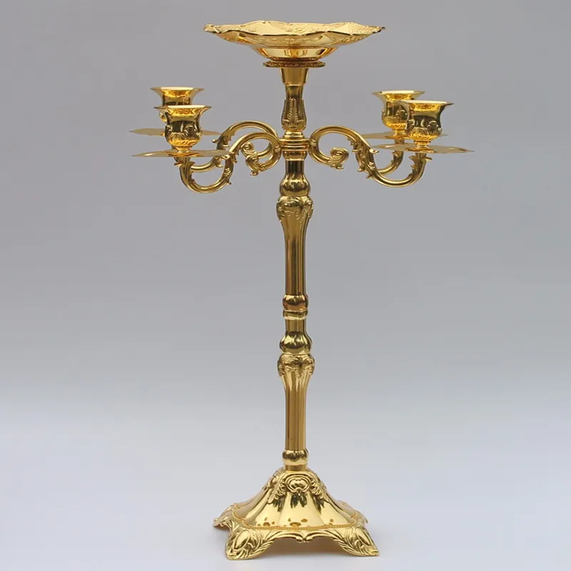 

Newest Silver Gold candle stand finish metal centerpiece candelabra wedding centerpieces candle holders party candlestick