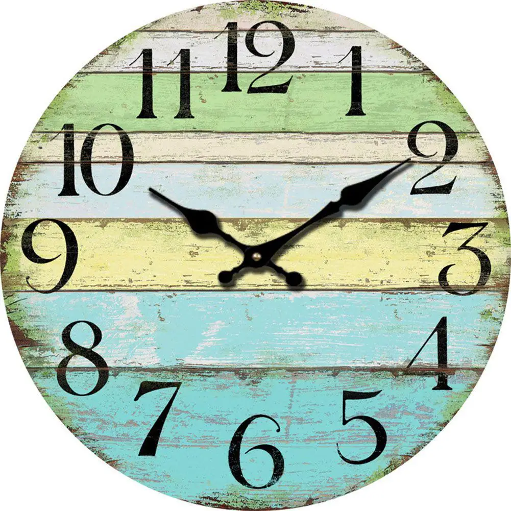 

AsyPets 30CM Stylish Wooden Wall Clock Home Decoration Gift -25