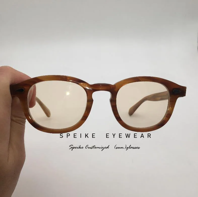 SPEIKE индивидуальные высококачественные солнцезащитные очки, солнцезащитные очки с линовидной оправой, с тонированной близорукостью, 44/46/49 мм - Цвет линз: LIGHT YELLOW