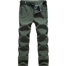Мужские зимние Водонепроницаемый Рыбалка треккинг softshell руно Открытый Походные кальсоны Для мужчин Путешествия Отдых лыжи Мотобрюки 3XL