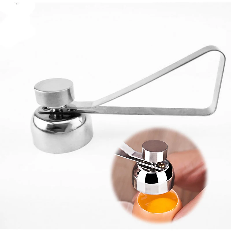 

Stainless Steel Boiled Egg Topper Shell Cutter Knocker Raw Egg Cracker Separator Egg Opener Kitchen Cooking Eggs Gadgets