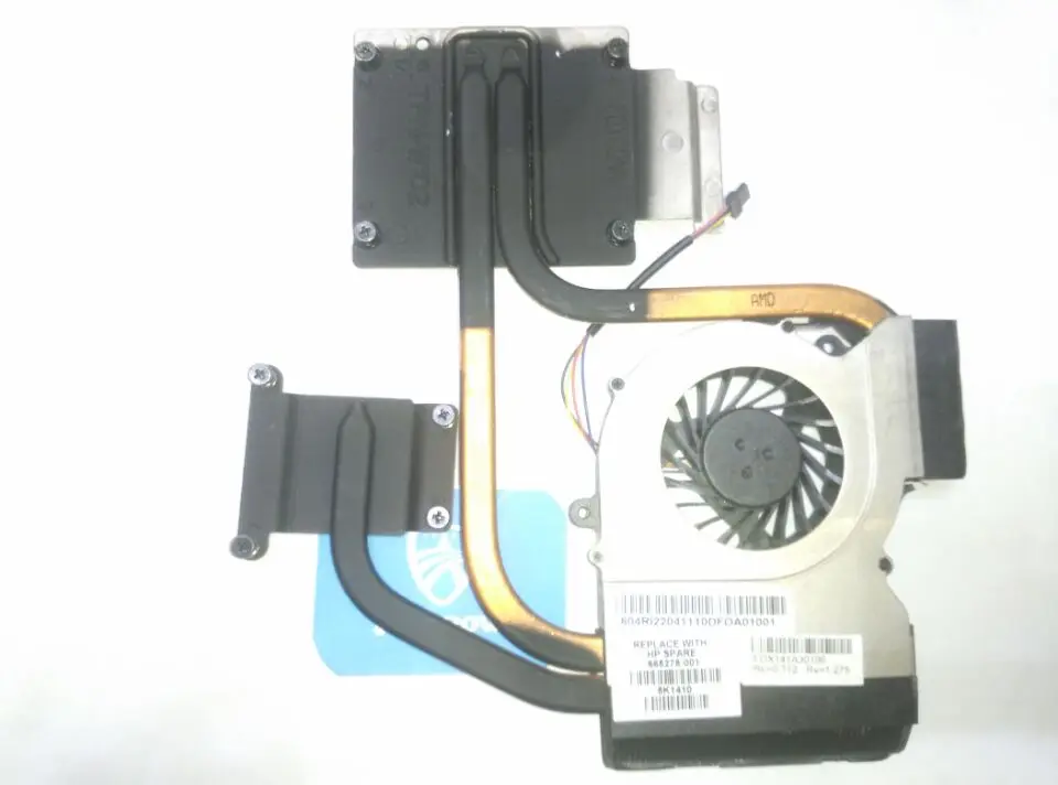 Оригинальный Для HP DV6 6000 DV7 охлаждения радиатора с вентилятором 650797 001 665309 665278