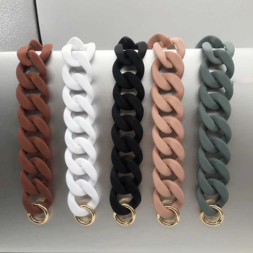 

1PC 30cm/41cm Detachable Replacement Shoulder Bag Strap Acrylic Resin Chain Bag Handles Quality DIY Solid Color Bag Accessories