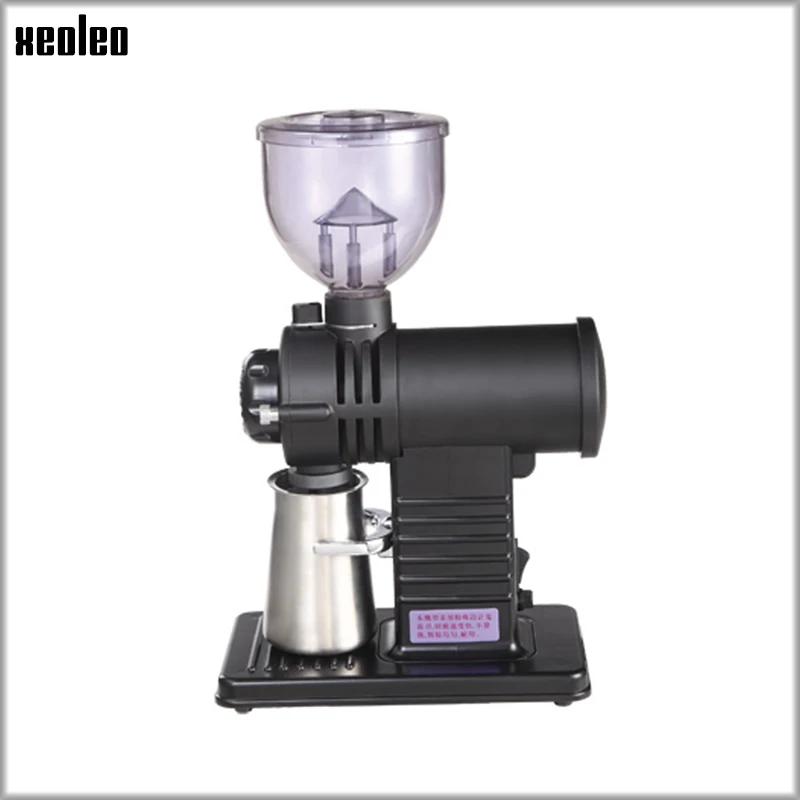 Goedkoop Xeoleo Elektrische koffiemolen Platte Wiel Braam koffiemolen miller Superhard ghost tand snijder Koffie freesmachine 10 stap