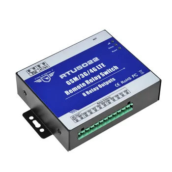 

GSM 3G 4G Remote Relay Switch SMS Alarm control by SMS APP Timer for Street Light Pump Control with 8 Relay Outputs RTU5022