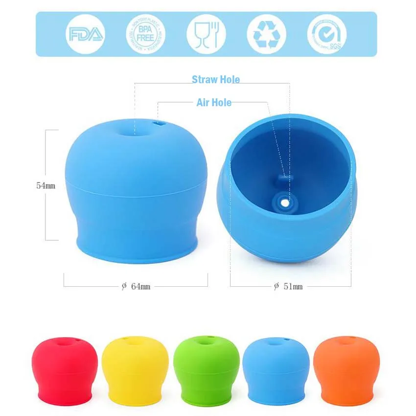 2020 BPA Free FDA Grade Soft Silicone Straw Sippy Lids For Baby Cup ...