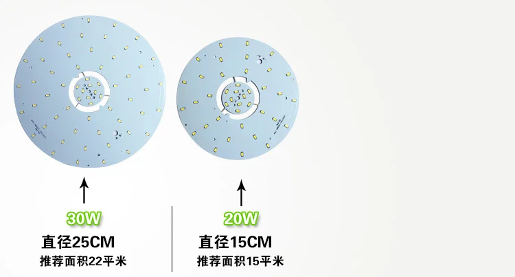 

20W Round 5730 SMD LED Chip Light Bulb Ceiling Lamp DIY Aluminum Plate light Round panel no dark areas Board AC110V-240V