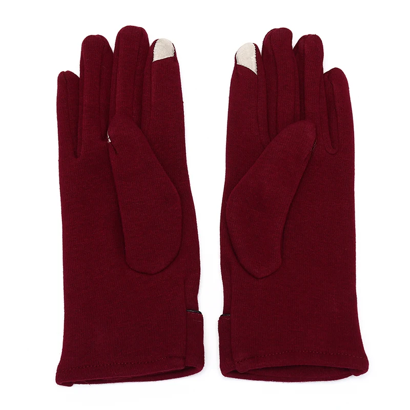 2018 Новые 1 пара женские жемчужные зимние теплые перчатки мягкие толстые Женские варежки Сенсорный экран водительские перчатки для женщин 5