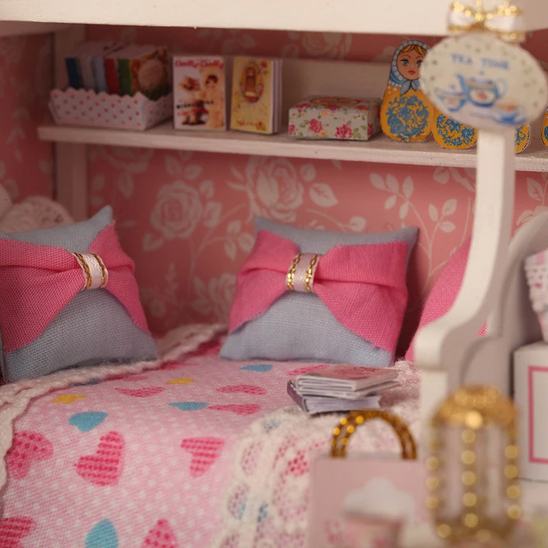CUTEBEE muñeca casa miniatura DIY casa de muñecas con muebles де casa de Мадера juguetes para niños Regalo де Cumpleaños Z07