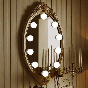

Fashional Mirror Vanity LED Ball Lights with Dimmable Kit USB Power DIY Adjustable Line Length Light for Girls' Mirror