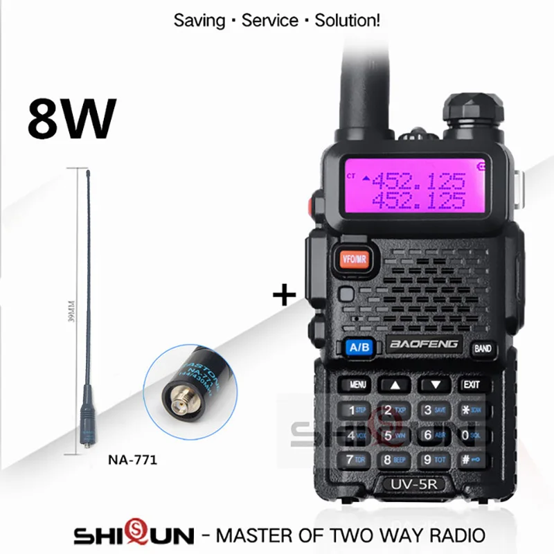 Обновление 8 Вт UV-5R иди и болтай Walkie Talkie “иди и 10 км Baofeng uv5r рация для охоты Ham Радио uv 5r Baofeng UV-9R UV-82 UV-8HX UV-XR - Цвет: Add NA-771