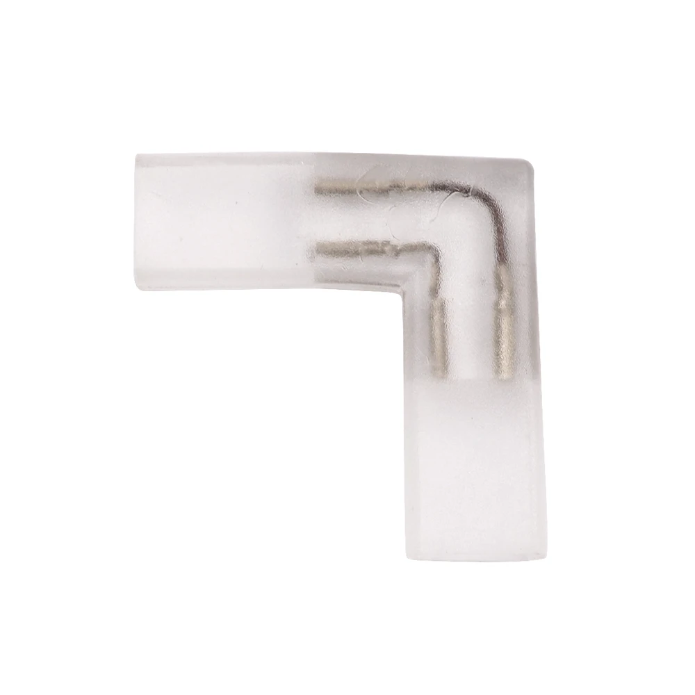 2 pin L T shape Corner connector middle plug With Copper needle for 110V 220V LED Strip single