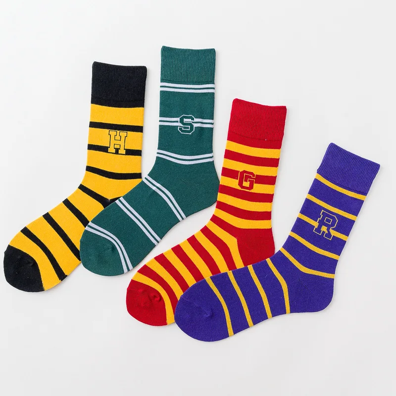 Size 35-43 Funny Socks Girl Cotton Socks 4 Colleges Gryffindor Slytherin Hufflerpuff Ravenclaw Cosplay Party Wizard Gift Fans Size 35-43 Funny Socks Girl Cotton Socks 4 Colleges Gryffindor Slytherin Hufflerpuff Ravenclaw Cosplay Party Wizard Gift Fans