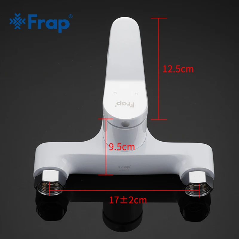 Frap new White Bathroom Shower set Brass Chrome