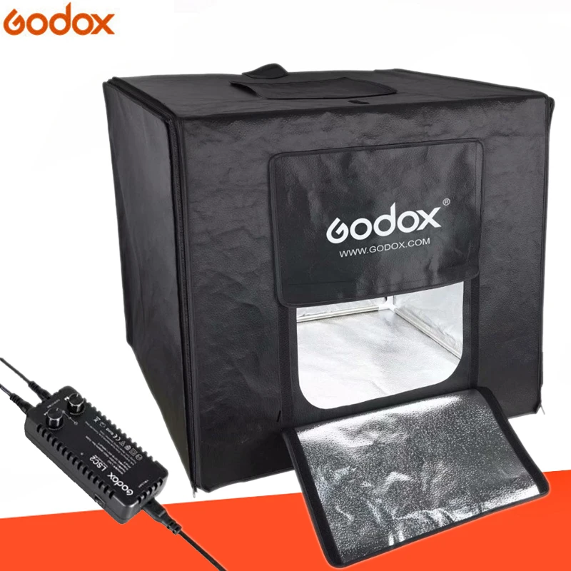 Godox LSD80 80*80 см 40 Вт светодиодный Фотостудия софтбокс светильник палатка софтбокс+ адаптер переменного тока+ фон из ПВХ для телефона DSLR съемки