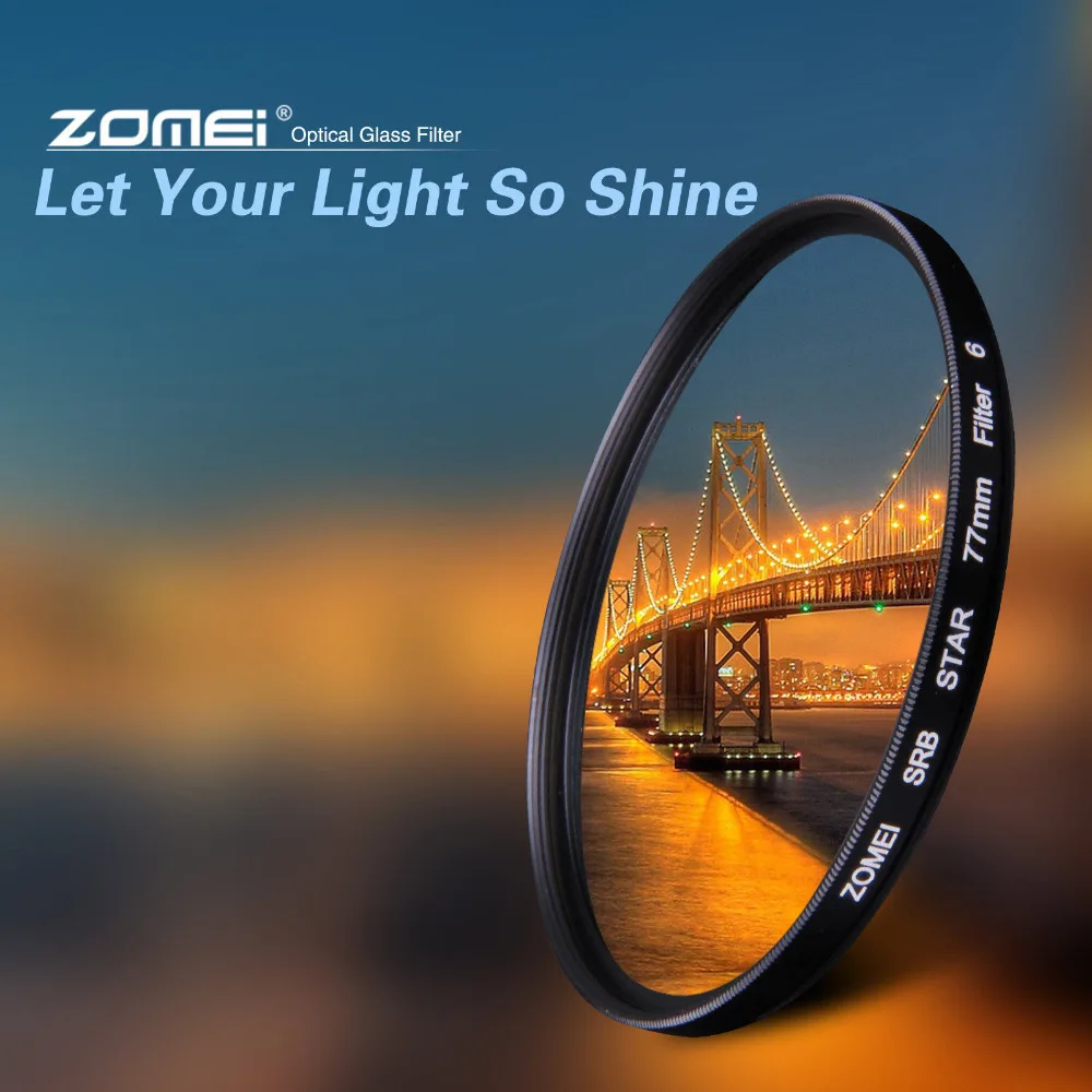 

ZOMEI Star filter +4 Points + 6 Points + 8 Points for Canon Nikon DSLR Camera Lens 52/55/58/62/67/72/77mm