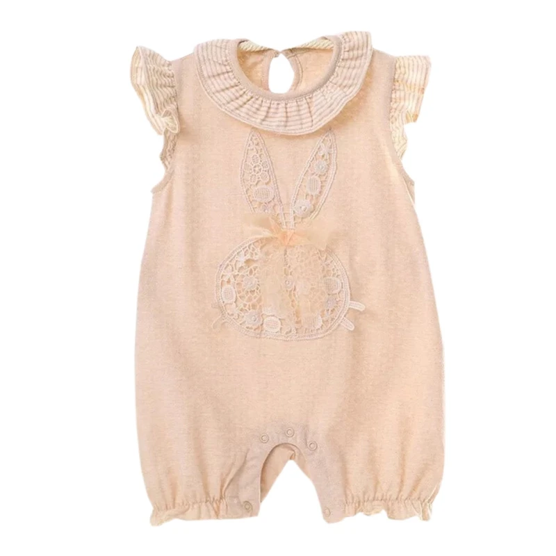 

Summer Novel Romper Baby Girls Romper Sleeveless Organic Color Cotton Thin Romper