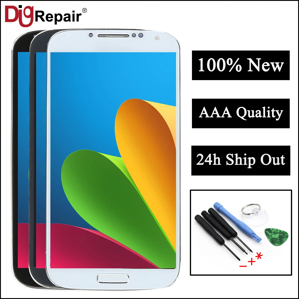 

I9500 i9505 lcd For SAMSUNG Galaxy S4 i9505 LCD Display Touch Screen Digitizer Parts With Frame for SAMSUNG S4 I9500 display