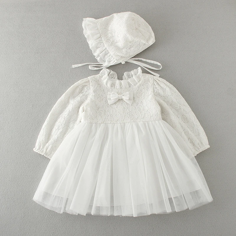 baby dress with bonnet