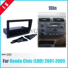 Идеальный 1 Дин радио фасции для 2001 2002 2003 Honda Civic LHD 2005 2004 В черточки комплект CD отделкой панель DVD рамки 1DIN