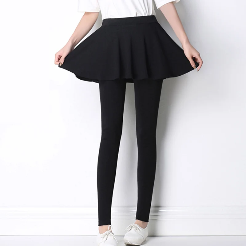 

Plus Size Autumn Winter Fittnes Leggings 2017 Women Skirt Legging Casual Skinny Leggings Pants Dark Gray Black Leggings 4XL CS99