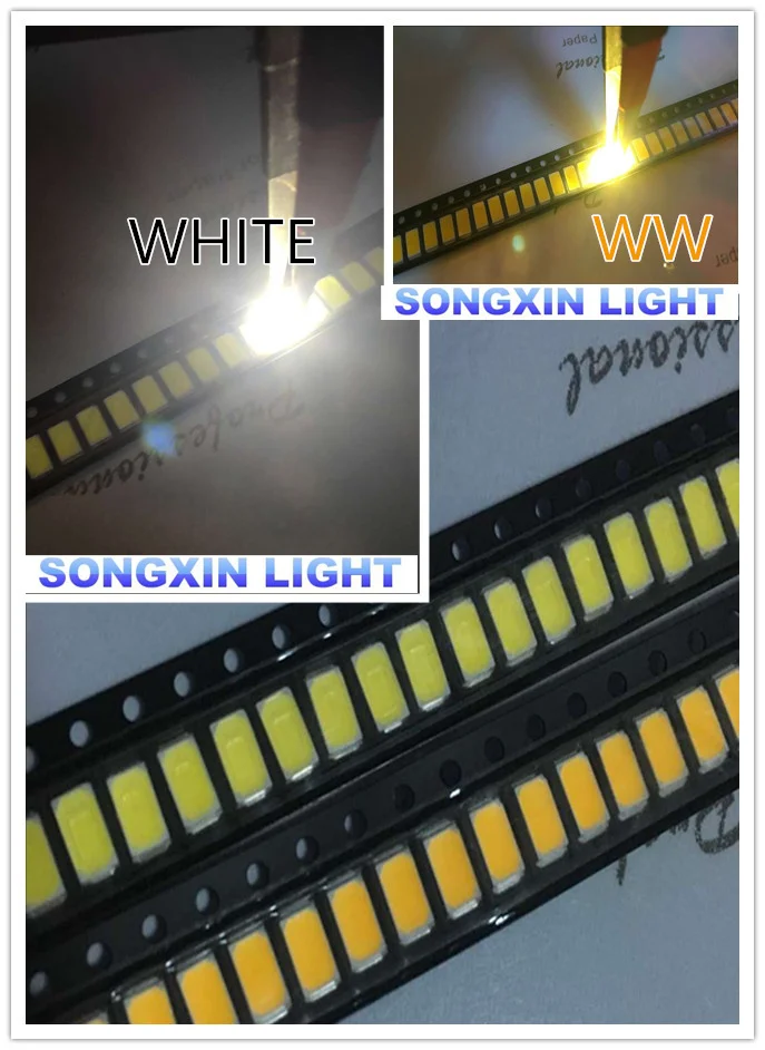 500 шт. 5630 SMD LED поверхностное крепление 5730 ультра Birght диод белый/теплый