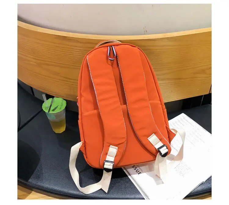 Однотонный рюкзак унисекс, водонепроницаемая нейлоновая сумка для отдыха или путешествий, брендовая Высококачественная школьная сумка большой емкости, Женская свежая посылка