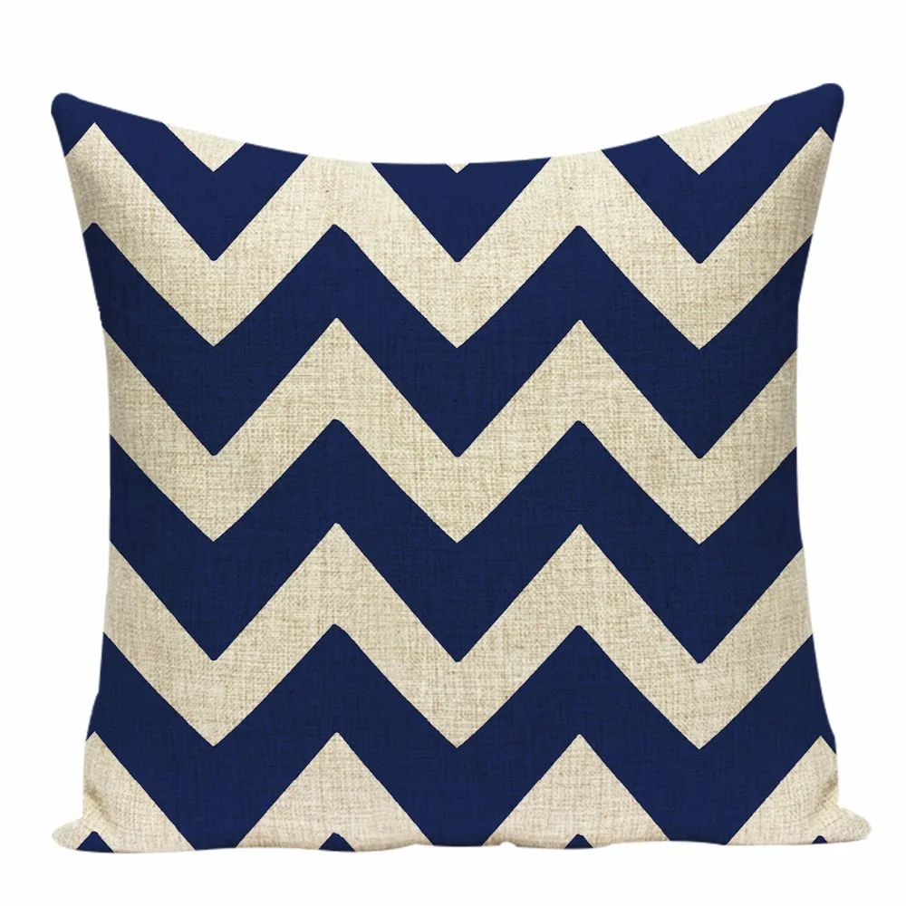 Starfish Blue Geometric Cushion Cover