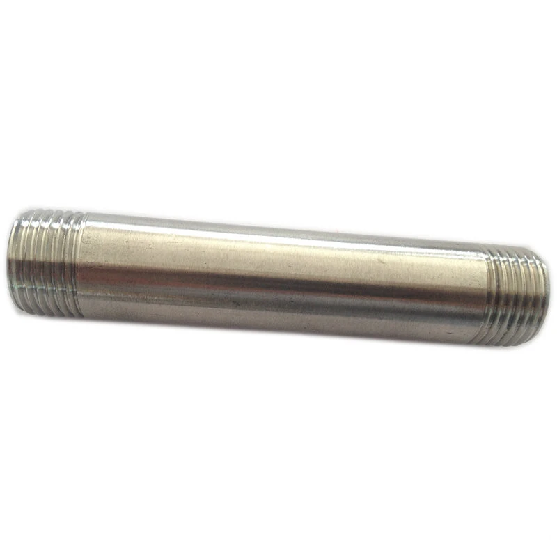 2pcs 1/2" BSP Equal Male Thread Length 100mm Barrel Nipple 304