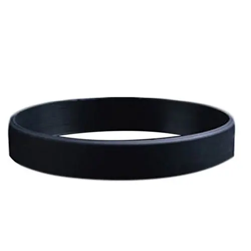 

5x New Hot Fashion Silicone Rubber Elasticity Wristband Wrist Band Cuff Bracelet Bangle Black