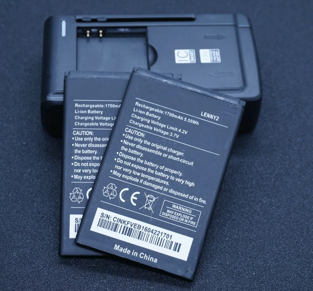 LehonS 2x1700 mAh/5.55Wh LENNY2 запасная батарея для смартфона + универсальное зарядное
