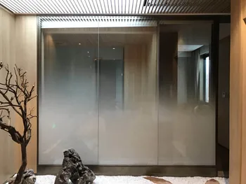 

SUNICE One-way Gradient Window Film White Tint Color Self Adhesive Sticker Decals Semi-privacy Window Foils Home Office 1.52x2m