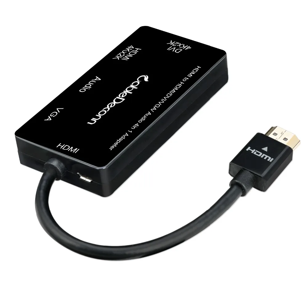 HDMI к HDMI DVI К 4 к VGA 1080 P мм 3,5 мм jack аудио с Micro USB мощность 5in1 Кабель-адаптер для ноутбука видео карты компьютеры мониторы