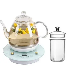 Электрический чайник, стеклянный, электрический, используется для приготовления пищи из нержавеющей стали, функция автоматического отключения