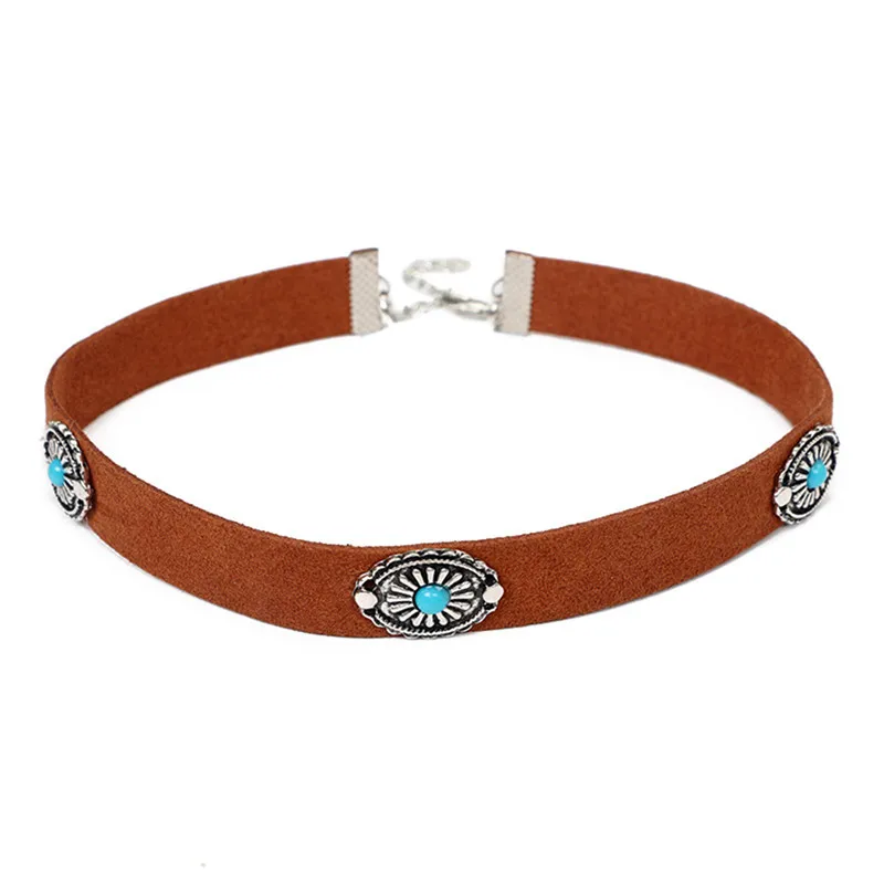 Bohemian Vintage Collares Necklace Chic Eye Shape Necklace Boho Ethnic Retro Style Collar Choker Statement