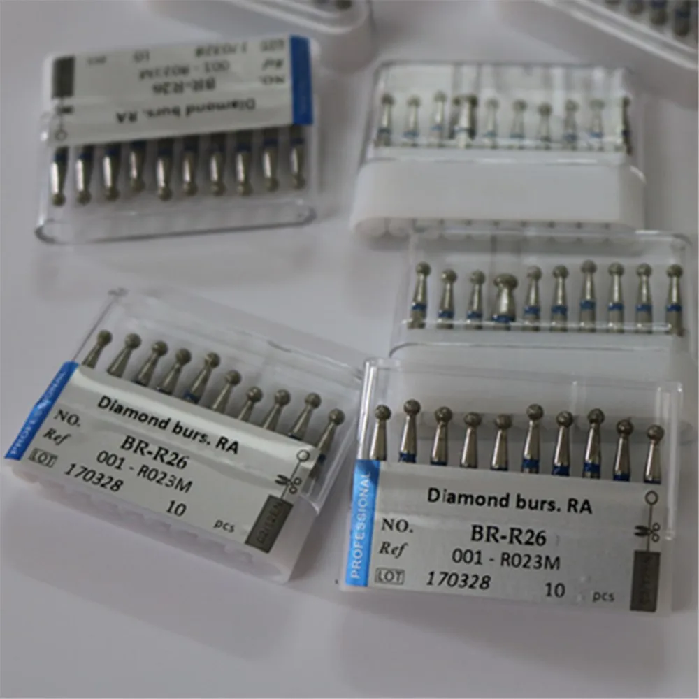 

100 Pieces/Lot 2.35mm Low Speed Dental Diamond Burs For RA / CA Shank Handpiece Polisher Trimming Round Head Clinic Drill
