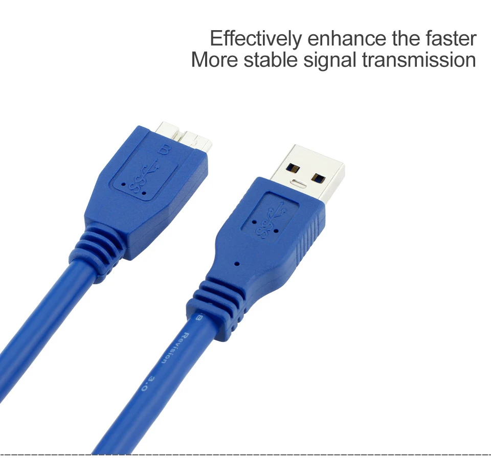 USB 3.0 Type A to Micro B Cable USB3.0 Fast Data Sync Cable Cord for External Hard Drive Disk HDD Male to Male 0.3m 0.5m 1m 1.5m (5)