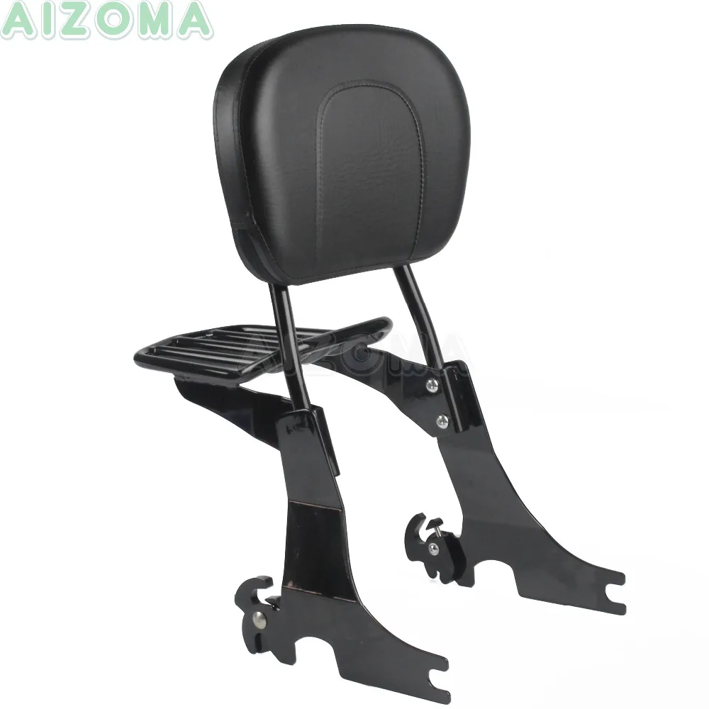 

Black Backrest Pad Sissy Bar Motorcycles Detachable Luggage Rack For Harley Sportster 1994-2003 XL883 XL1200 XL 883 1200