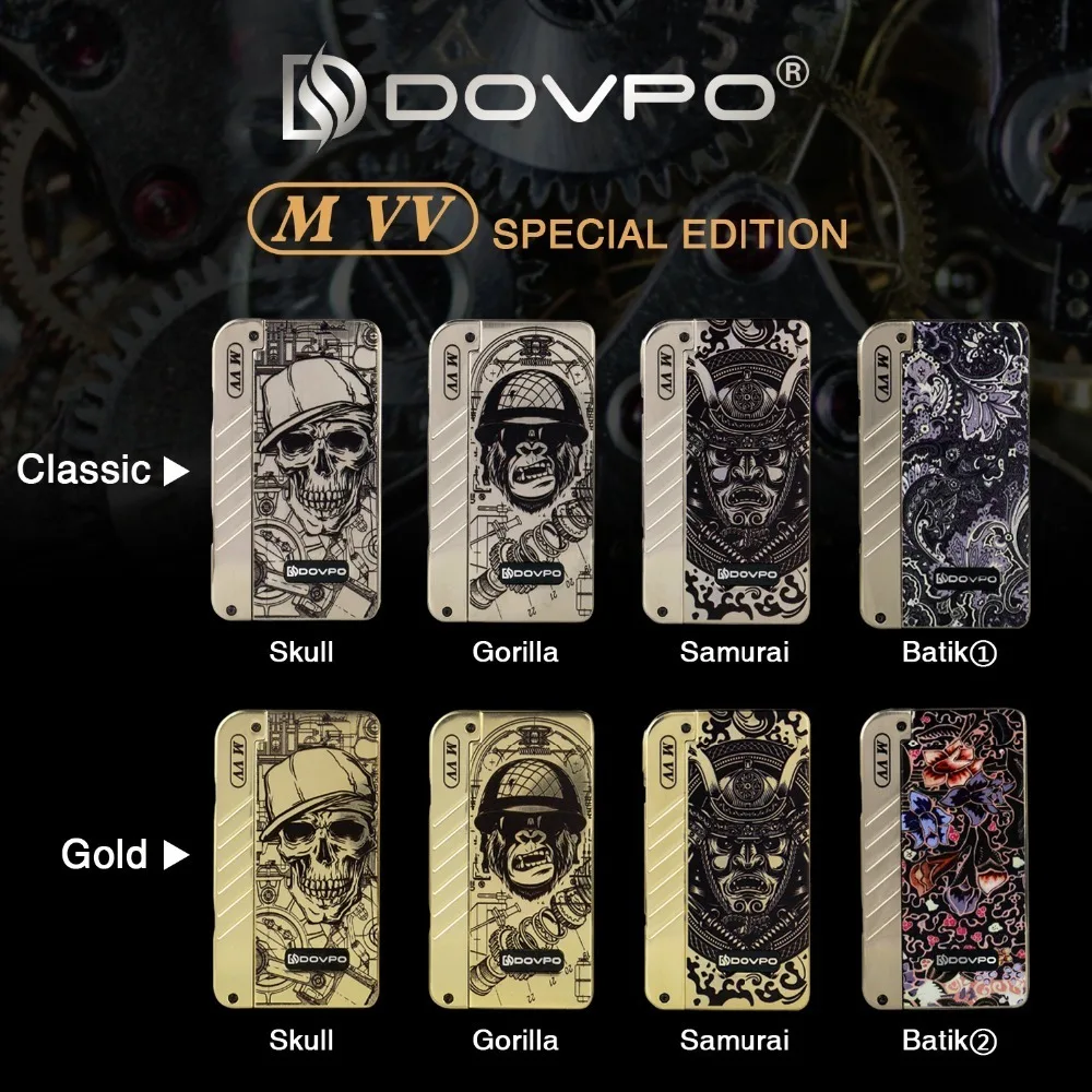 

Original DOVPO MVV Mod Skull Doodle Edition Huge Vapor 280w MVV Box Mod Vape Mod Electronic Cigerette Mod vs Charon 218w