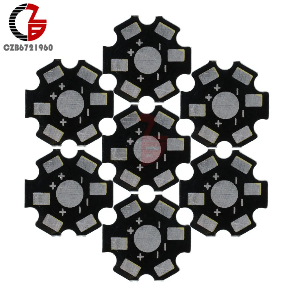 

20PCS 20MM 1W 3W 5W high Power LED Universal Aluminum Plate Heat Sink Black