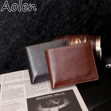 Aolen hommes portefeuilles sacs à main de mode d’embrayage sac hommes en cuir véritable mâle cuzdan célèbre marques mini mince embrayages bourse marque portefeuille