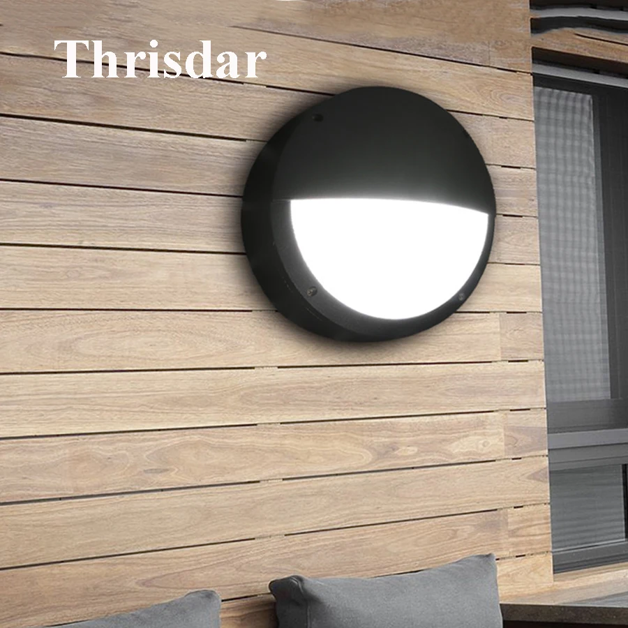 

Thrisdar 18W Modern Simple Balcony Wall Lamp Outdoor LED Porch Wall Light Aluminum Patio Aisle Corridor Fence Villa Wall Light