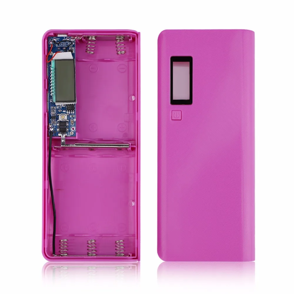 Двойной USB выход 5V 2A 5x18650 зарядное устройство Портативный ЖК дисплей Powerbank чехол