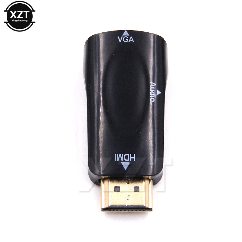 Высокое качество 1 шт. Мужской к женскому для HDMI к VGA конвертер с аудио кабелем для ПК ноутбук планшет поддержка 1080P HDTV адаптер