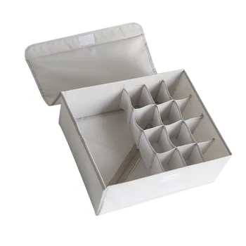 

Water Washable Oxford Clothes Storage Box For Wardrobe 1 Piece Underwear Organizer With Cover Simple White Gray Drawer Organizer