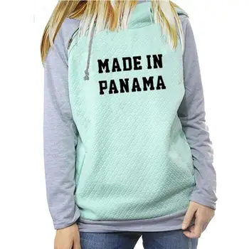 

MADE IN PANAMA Letters Print Zipper Decoration Hoodies for Women Hoodies Women Sweatshirts Femmes Printing Girls Female Harajuku