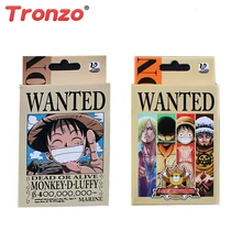 Tronzo 54 unids/set, figura de una pieza, Colección, juguetes, mono D Luffy Roronoa Zoro, cartas de póker para juego para niños