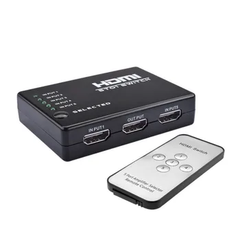 

Free shipping HDMI switch five into the remote control hdmi high-definition video switch 5 into a 5 hdmi distributor
